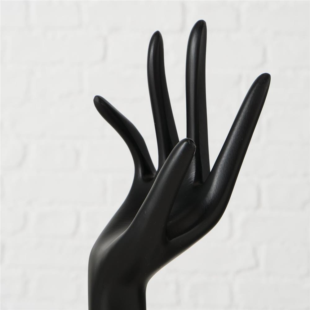 BOLTZE Schmuckhalter Hand in Schwarz, Schmuckständer für Ketten, Ringe, Armbänder
