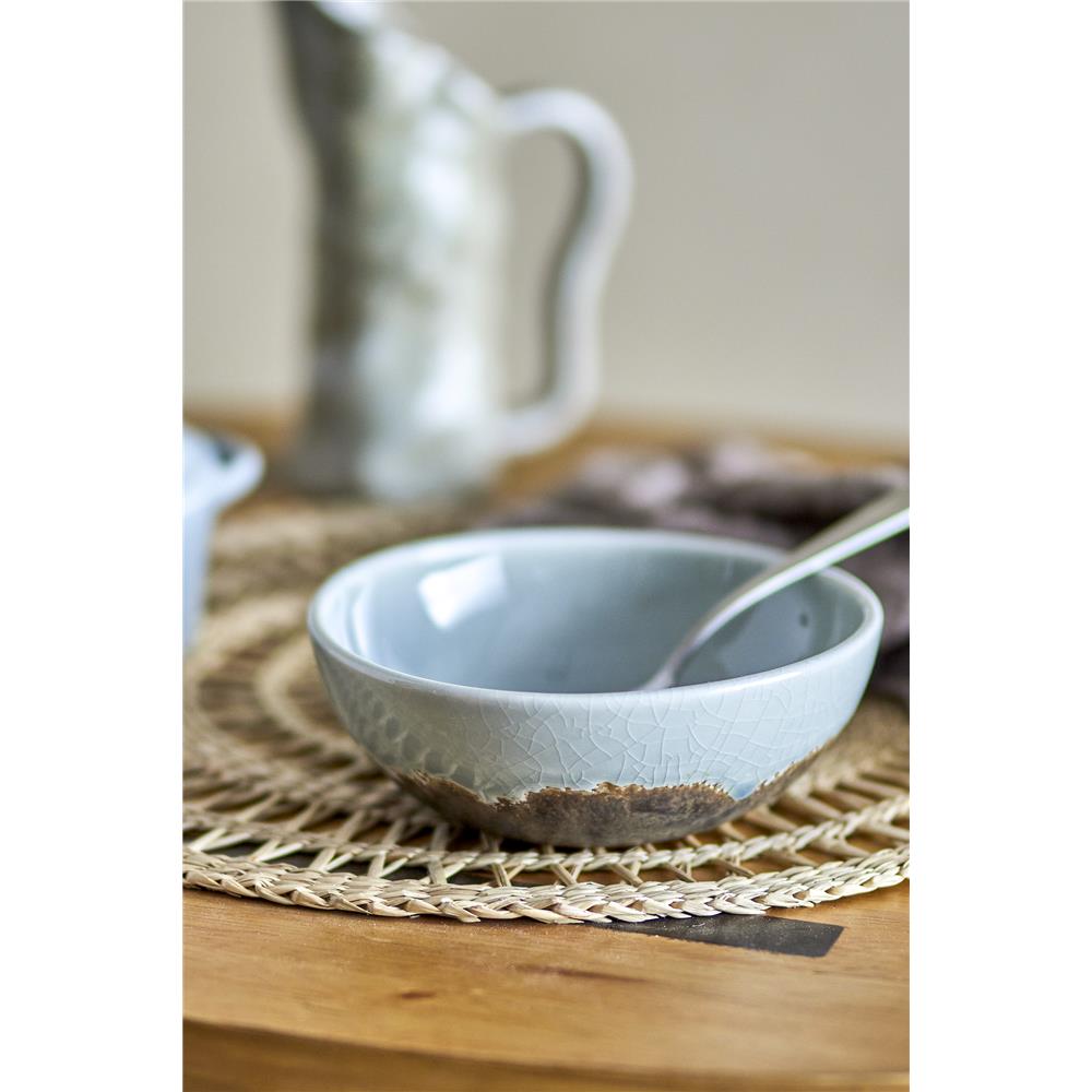 Bloomingville Paula Schüssel, Blau/Braun, 525ml, Steingut, dänisches Design