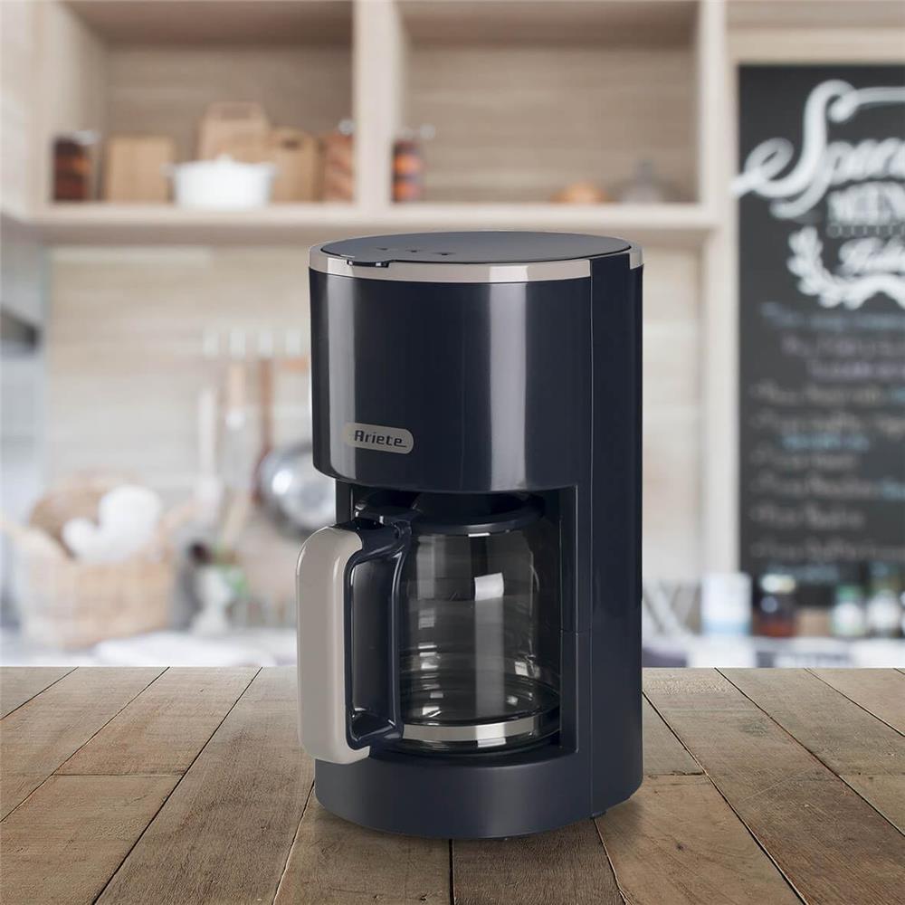 Ariete Breakfast Filterkaffeemaschine, Dunkelgrau, 12 Tassen Kaffeemaschine, Klassisches Design