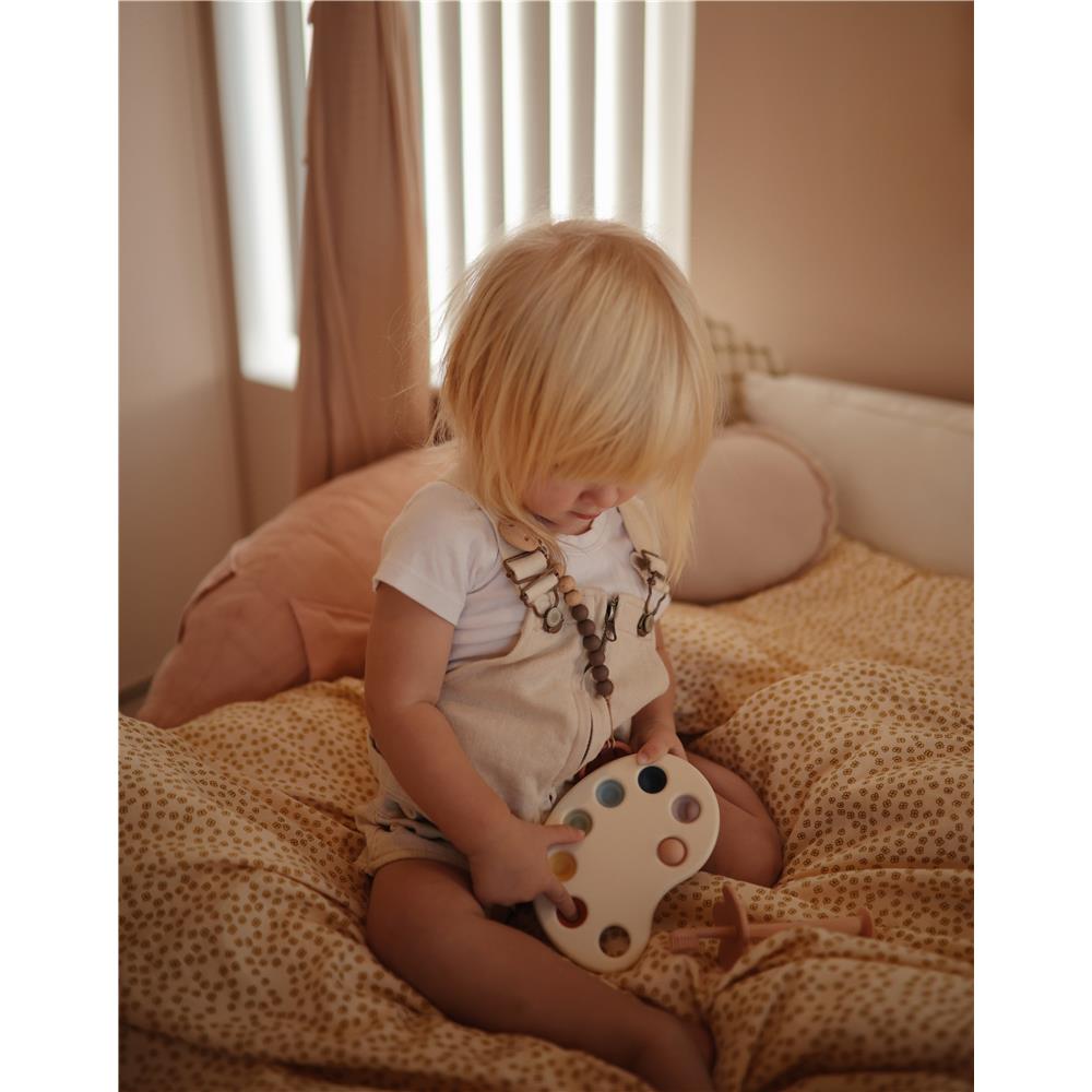 Mushie Sensorik-Spielzeug Farbpalette, aus Silikon, BPA-frei