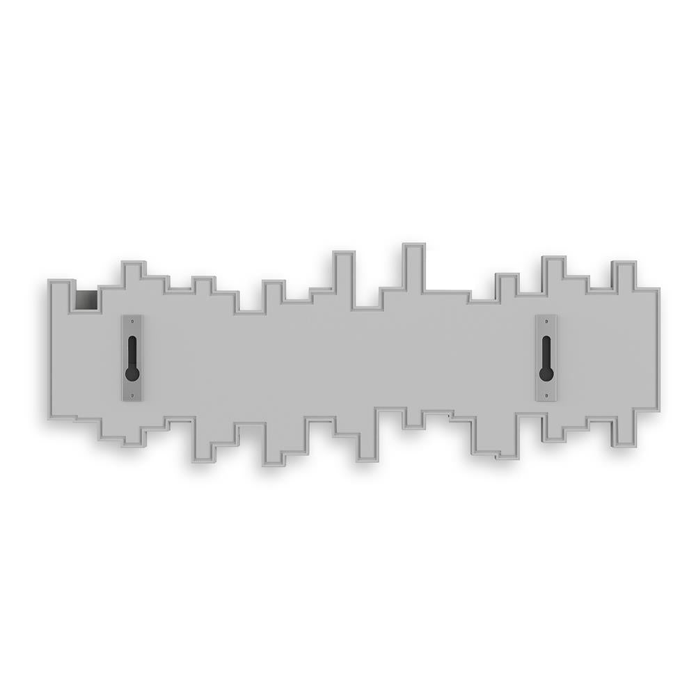 Umbra Stäbchen Garderobenhaken Grau Moderne und Platzsparende Garderobenleiste mit 5 Beweglichen Haken für Jacken Mäntel Schals Handtaschen