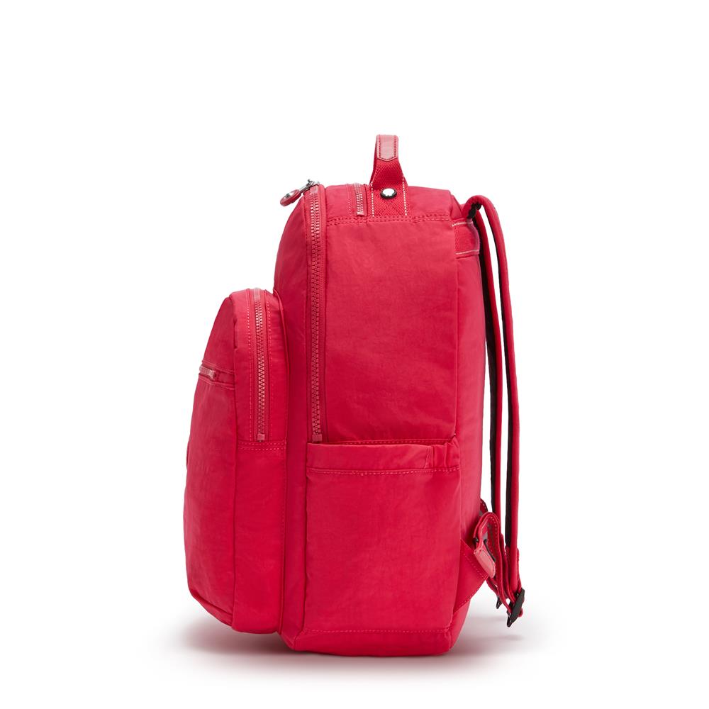 Kipling SEOUL L, Großer Rucksack, True Pink (pink), 27L, mit 15-Zoll-Laptopfach