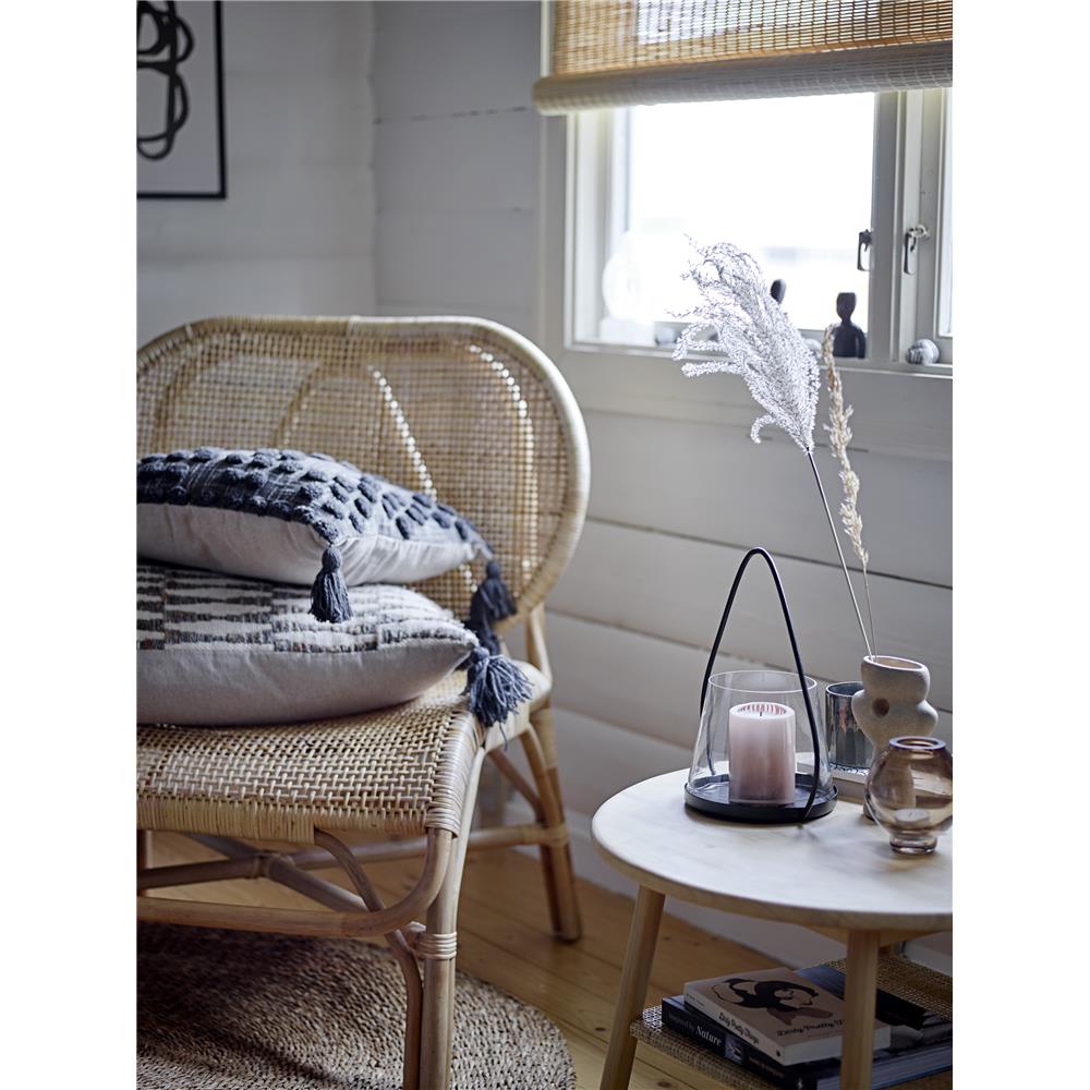 Bloomingville Adiva Kissen mit Quasten Grau Baumwolle Dekokissen Zierkissen Sofakissen dänisches Design