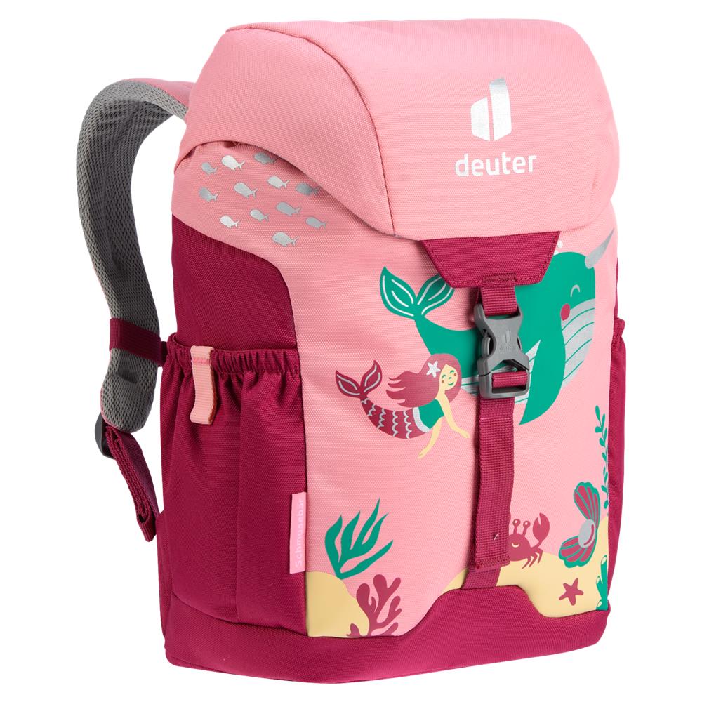 deuter Schmusebär, Kinderrucksack, Meerjungfrau mit Delfin (pink), Kindergartenrucksack