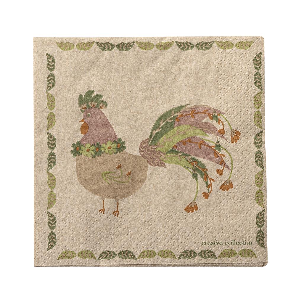 Bloomingville Joshua Servietten Bunt Papier Blumenmuster 33x33cm 20er Pack