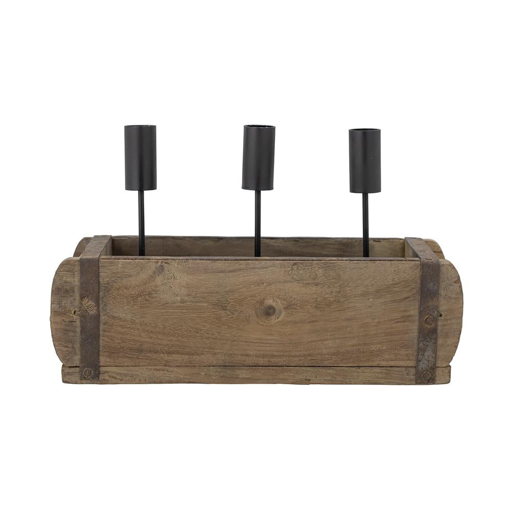 Bloomingville Ziggie Kerzenhalter, Braun, Mango L32,5xH18xW14,5 cm