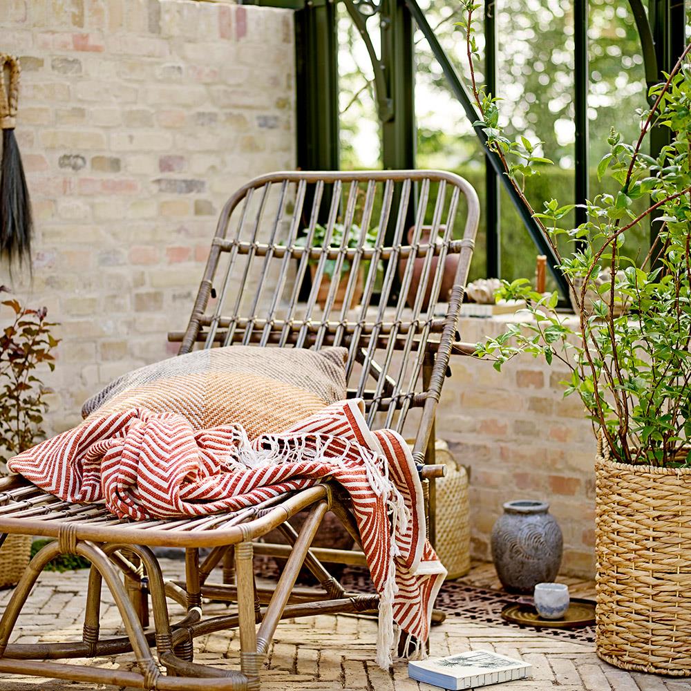 Bloomingville Damian Deko-Vase, Grün, Terrakotta, 22 cm, für Trockenblumen, rustikal