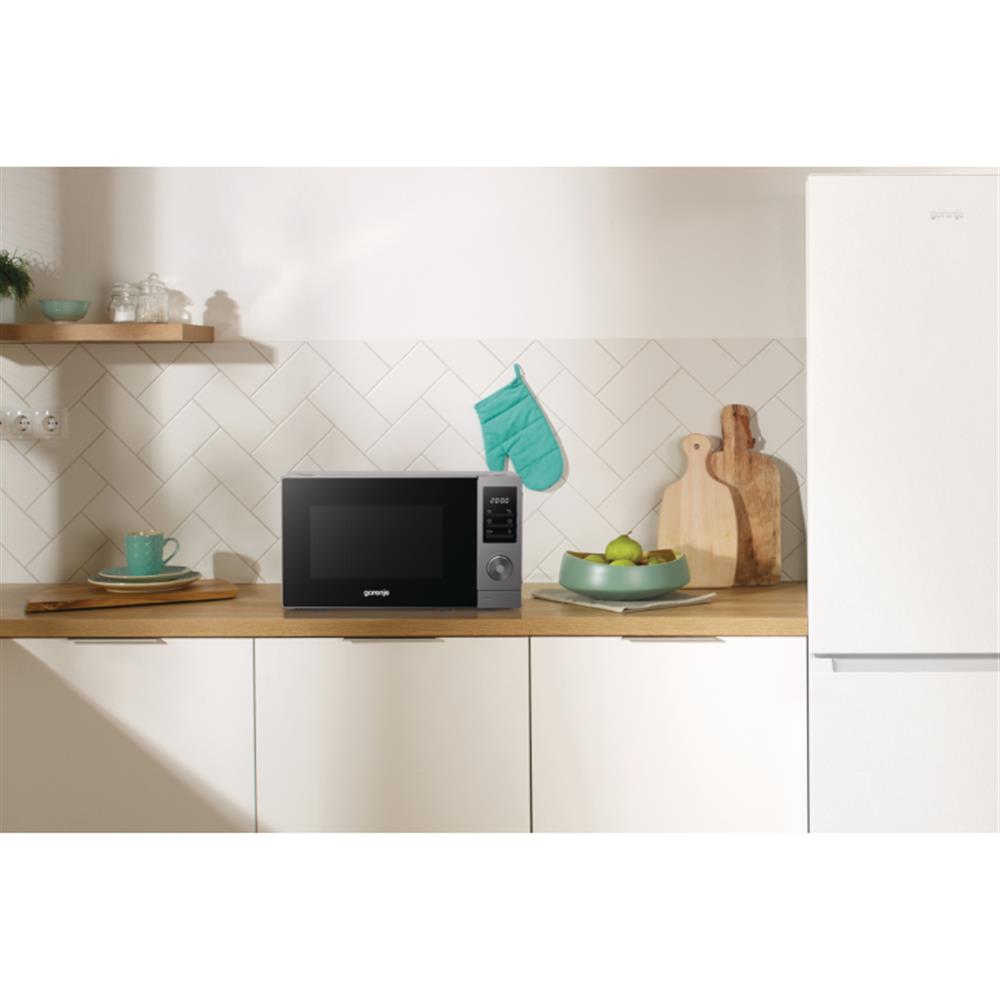 Gorenje Mikrowelle MO20A3T4 20L 700W AquaClean Auftaufunktion 5 Leistungsstufen grau