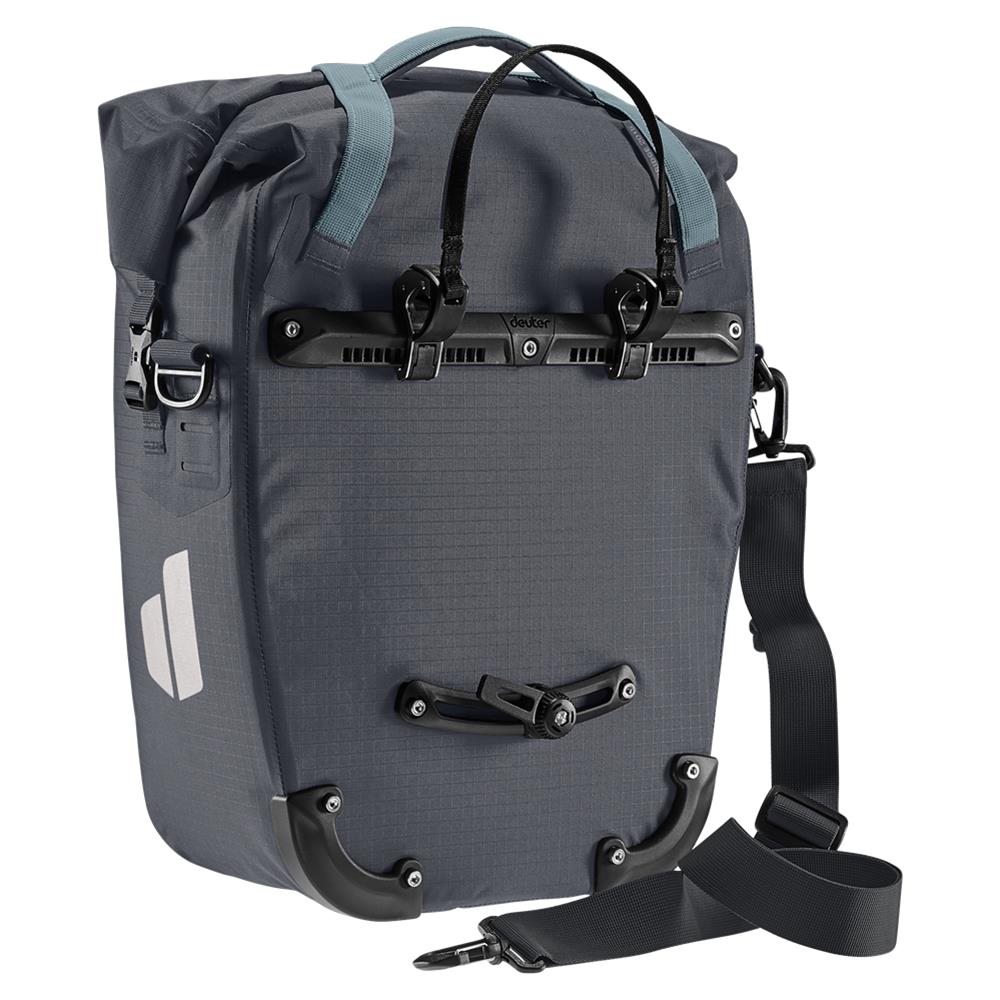 deuter Weybridge, Fahrradtasche, graphite (grau), 20L+5L, mit Bagfix-Halterung