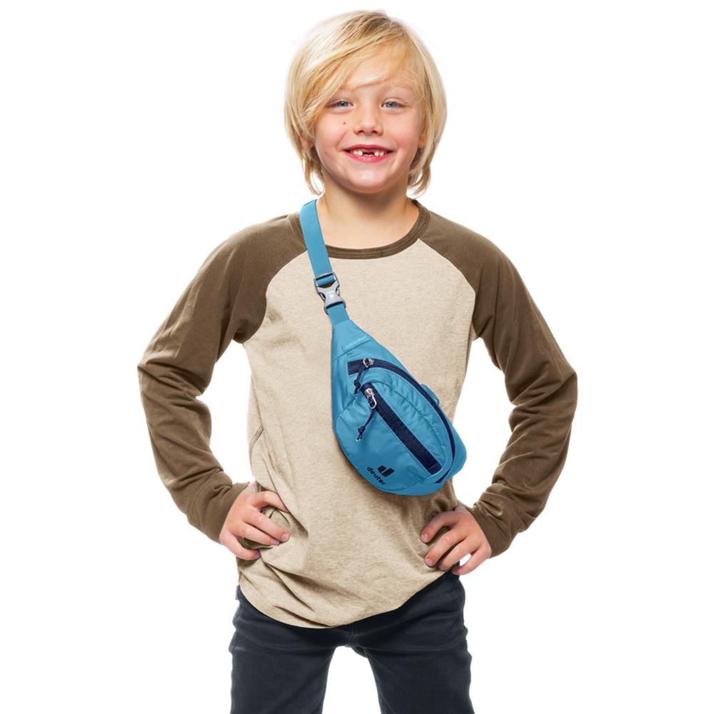 deuter Junior Belt, Bauchtasche, wave (blau), 1L, Hüfttasche, Gürteltasche für Kinder