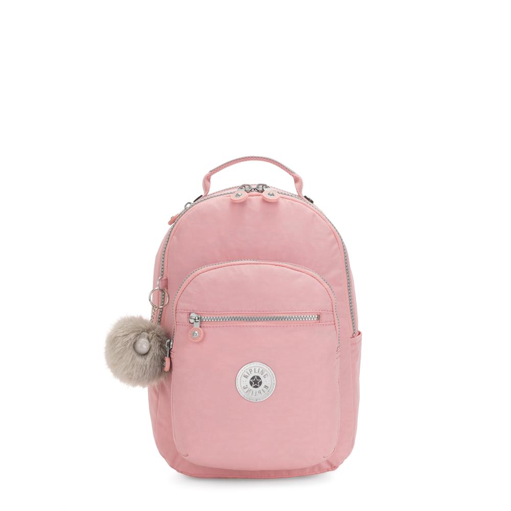 Kipling SEOUL S, Kleiner Schulrucksack mit 11-Zoll-Tabletfach, 14L, Bridal Rose (rosa)