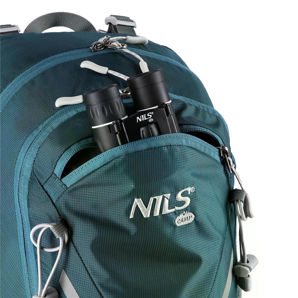 NILS CAMP Trekkingrucksack Ghoster 20L in Blau - Outdoor Rucksack mit Belüftung & Regenhülle