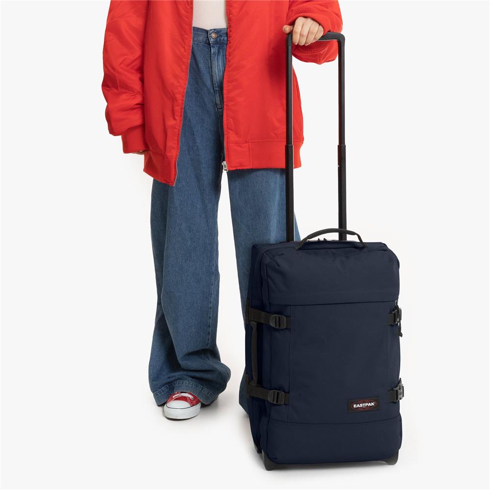 Eastpak TRANVERZ S, Kleiner Reisetrolley, Ultra Marine (blau), 42L, Rollkoffer mit 2 Rädern und TSA-Schloss