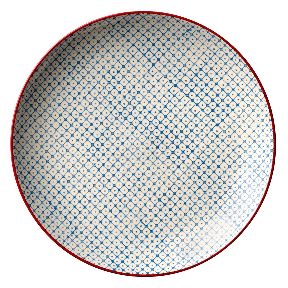 Bloomingville Carla Teller, 3er Set, Bunt, 25cm, Steingut, dänisches Design