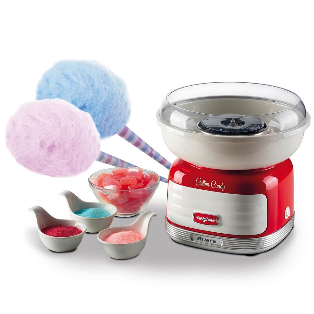 Ariete Party Time Zuckerwattemaschine, Rot, Candy Maker, Retro-Design, 50er Jahre-Stil