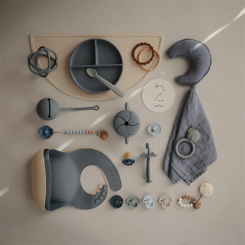 Mushie Snackbecher, Tradewinds, aus Silikon, BPA-frei