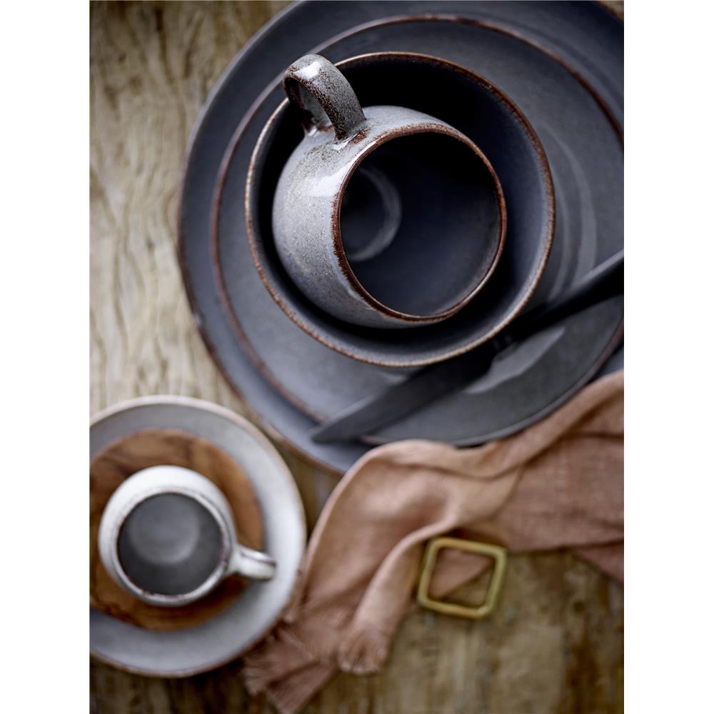 Bloomingville Sandrine Tasse, Grau, 275ml, Steingut, dänisches Design