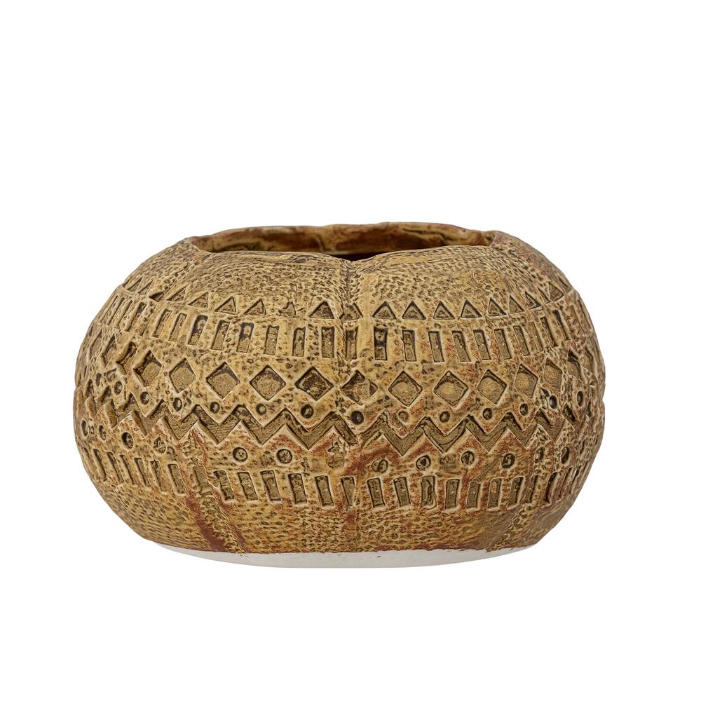 Bloomingville Zally Blumentopf, Braun, Steingut, D13xH7 cm