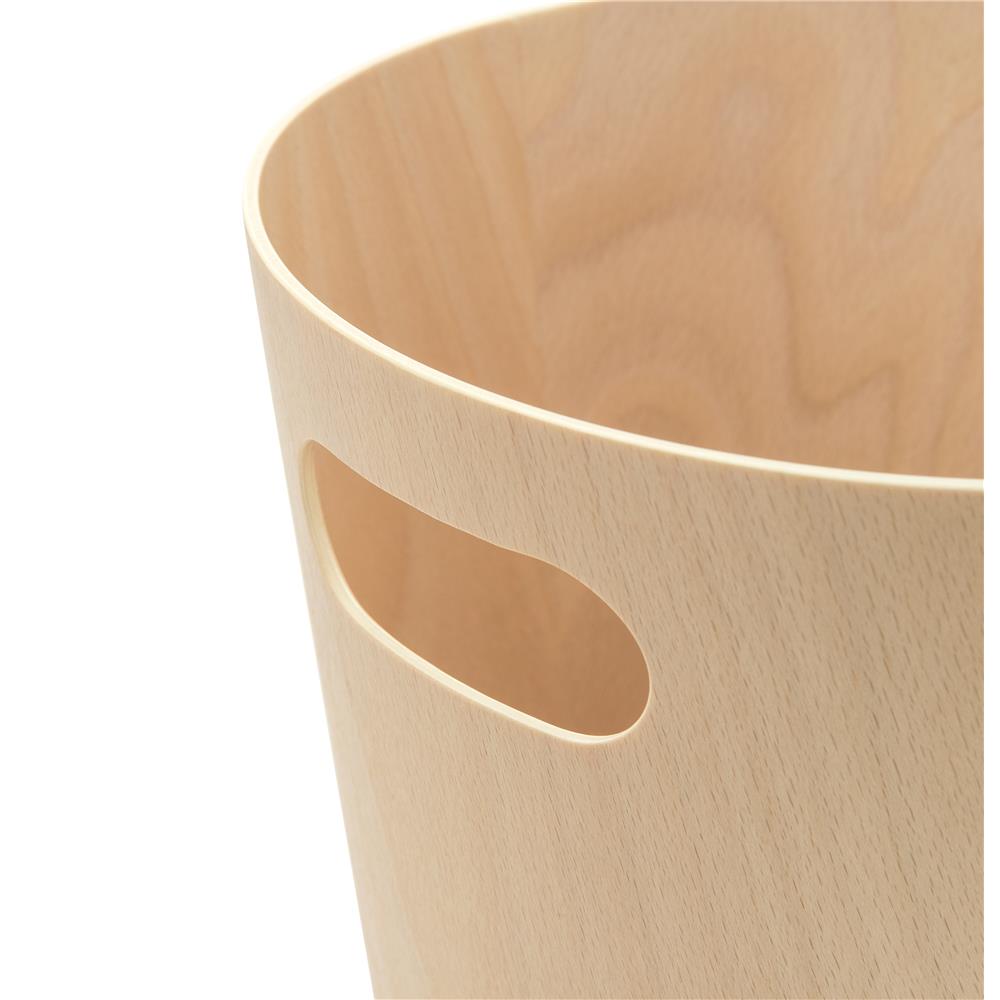 Umbra Woodrow Abfalleimer, Natur/Holz, 7,5 Liter, Zweifarbiger Papierkorb