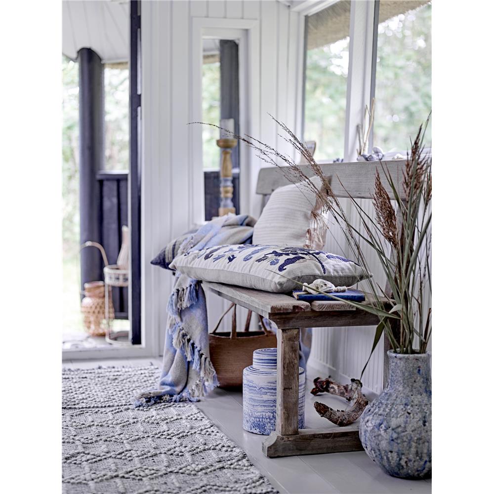 Bloomingville Maisy Teppich, Grau, Polyester L245 x B75 cm