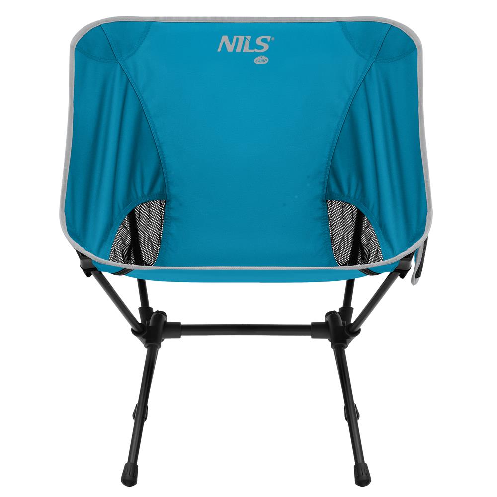 NILS CAMP ultraleichter Faltstuhl in Blau - kompakter Campingstuhl für Trekking, Angeln & Outdoor