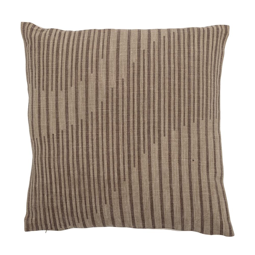 Bloomingville Witham Kissen Braun – Baumwollkissen 45x45 cm mit grafischem Print