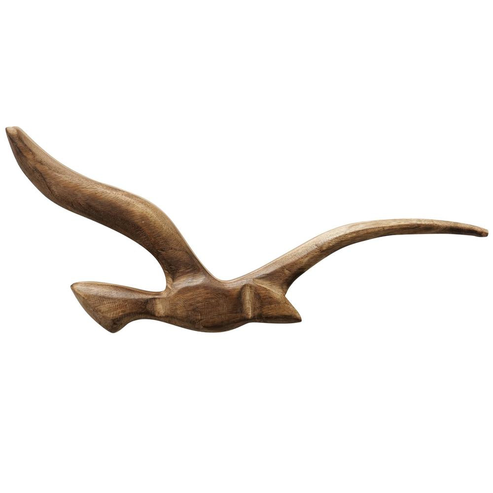 BOLTZE Wandobjekt Möwe 3er Set Mangoholz Braun