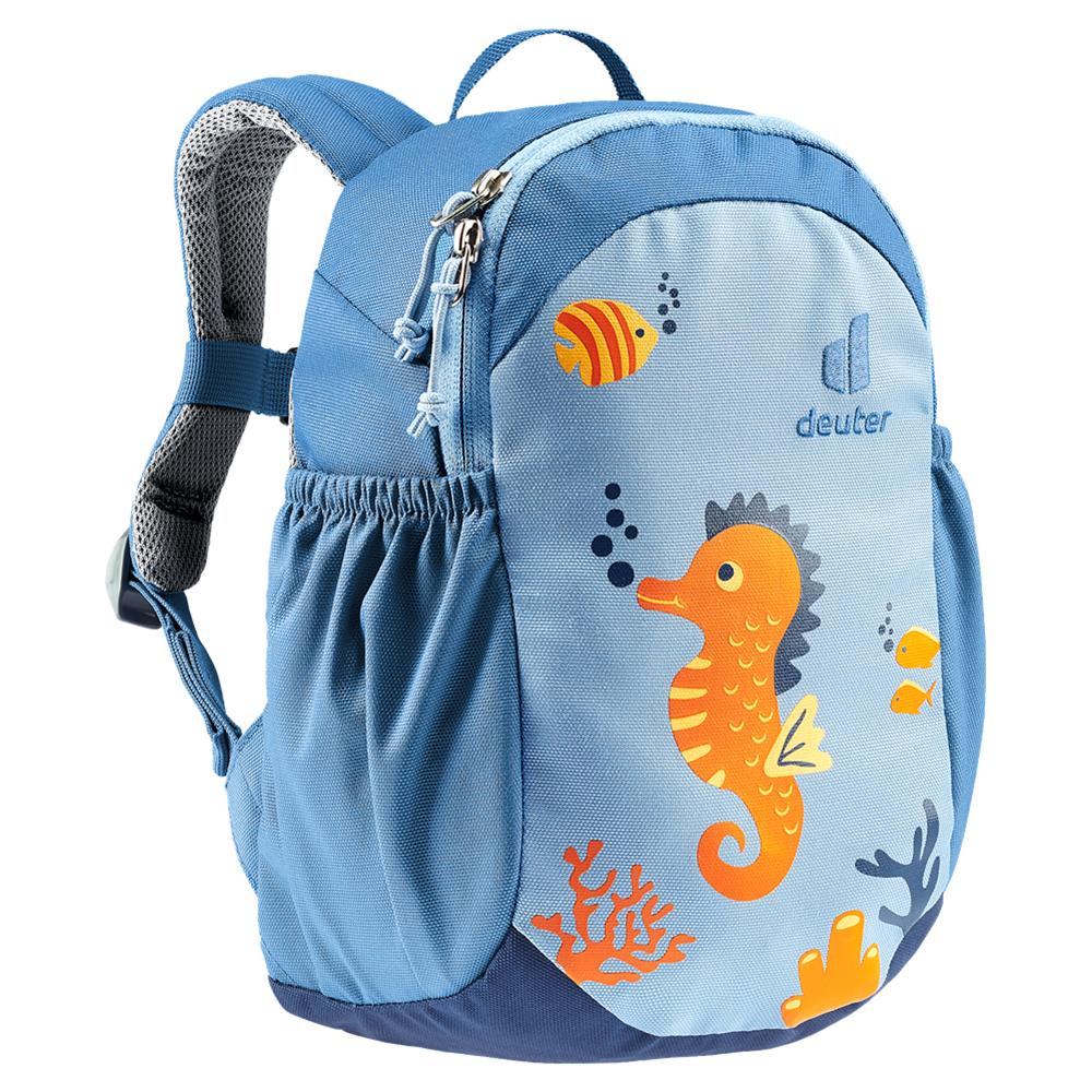 deuter Pico, Kinderrucksack, Seepferdchen (blau), Kindergartenrucksack für Kinder ab 2 Jahre