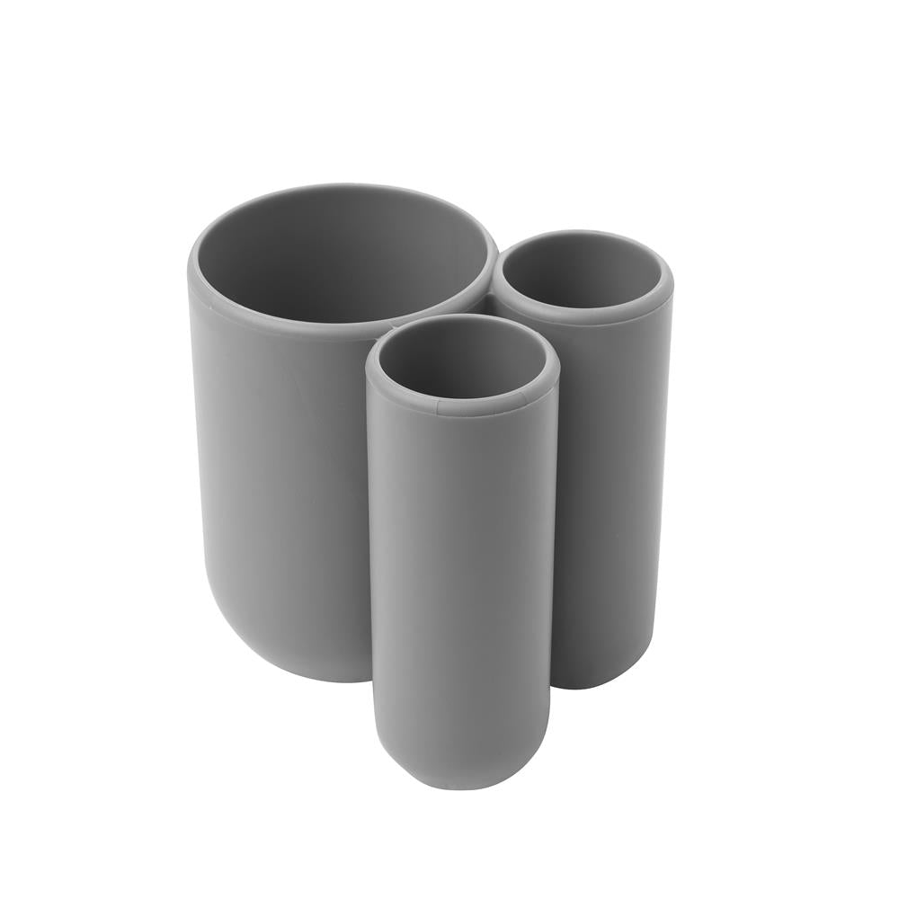 Umbra Touch Zahnputzbecher, Zahnbürstenhalter und Becher für Make-Up, Grau