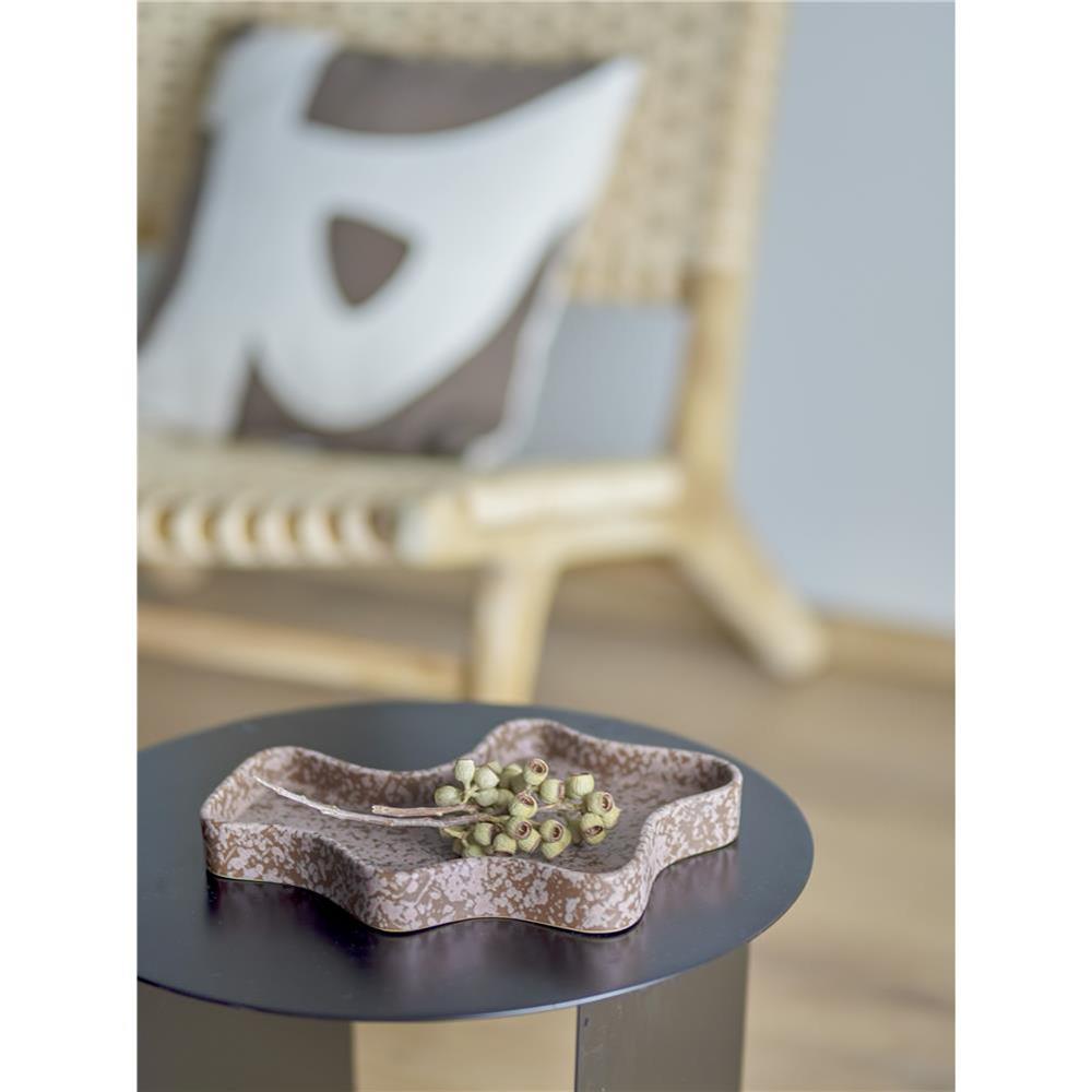 Bloomingville Lakey Tablett, Braun, Steingut L29xH3xW22 cm