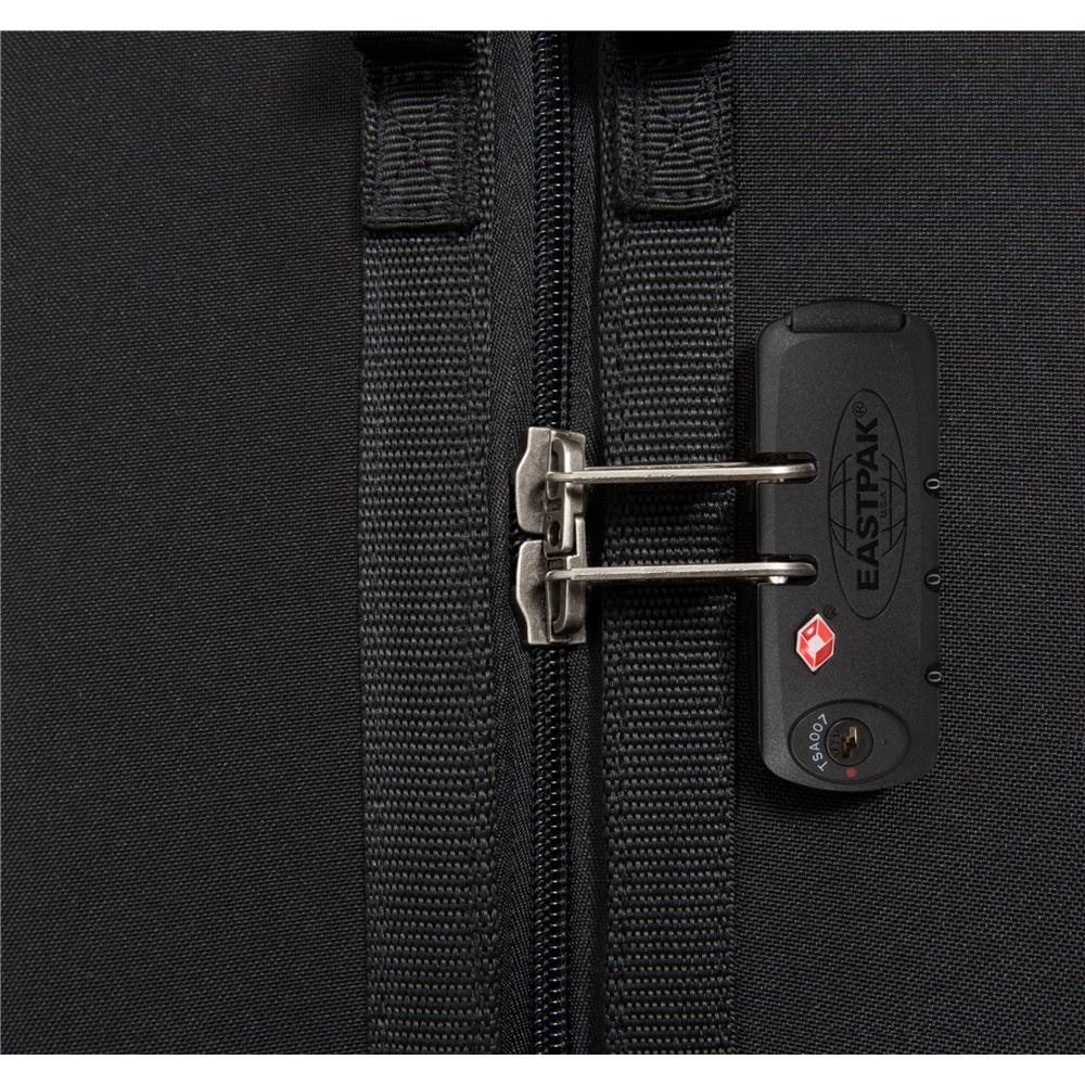 Eastpak TRANZSHELL S, Kleiner Reisetrolley, Black (schwarz), 32L, Rollkoffer mit 4 Rädern und TSA-Schloss