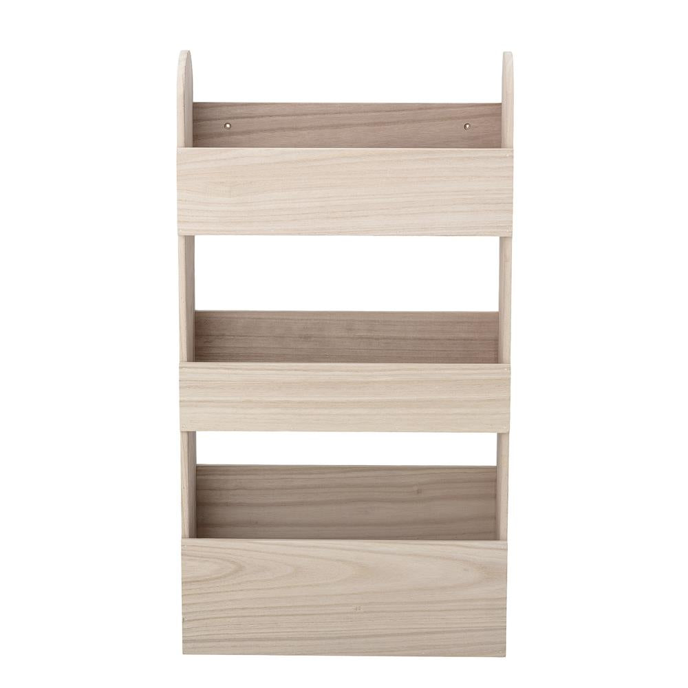 Bloomingville MINI Moris Regal Natur Paulowniaholz schmales Küchenregal Kinderzimmerregal