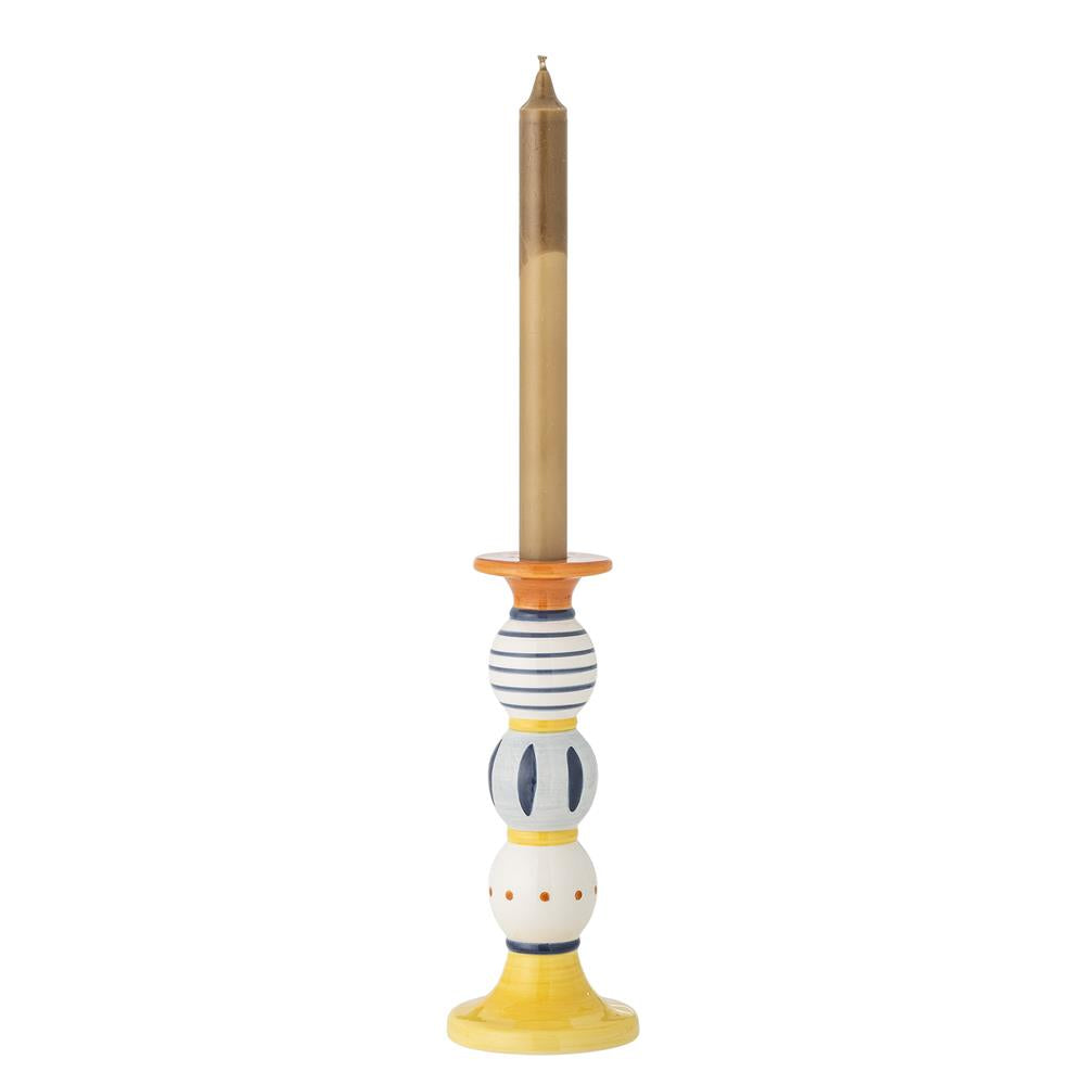 Bloomingville Kairi Kerzenhalter Weiß Steingut 11,5 cm