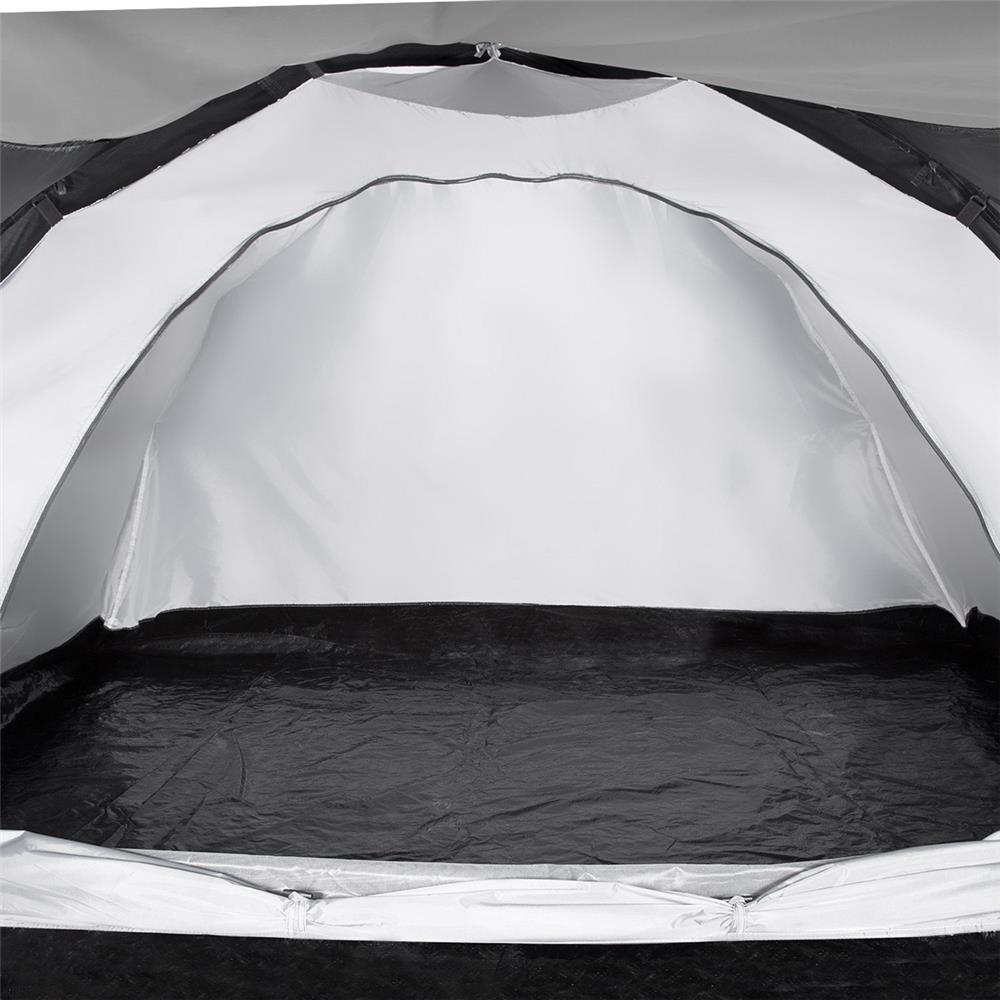 NILS CAMP Trekker Zelt für 4 Personen in Blau-Grau - Campingzelt mit Vorraum für Outdoor, Familie & Trekking