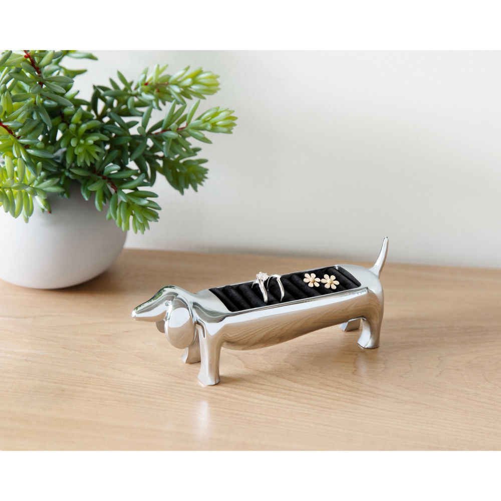 Umbra Dachsie Ringhalter in Form eines Dackels für 9 Ringe