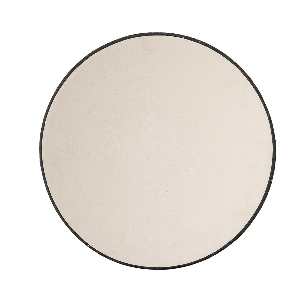 Bloomingville Mayotte Sockelschale, Schwarz – Steingut-Dekoschale