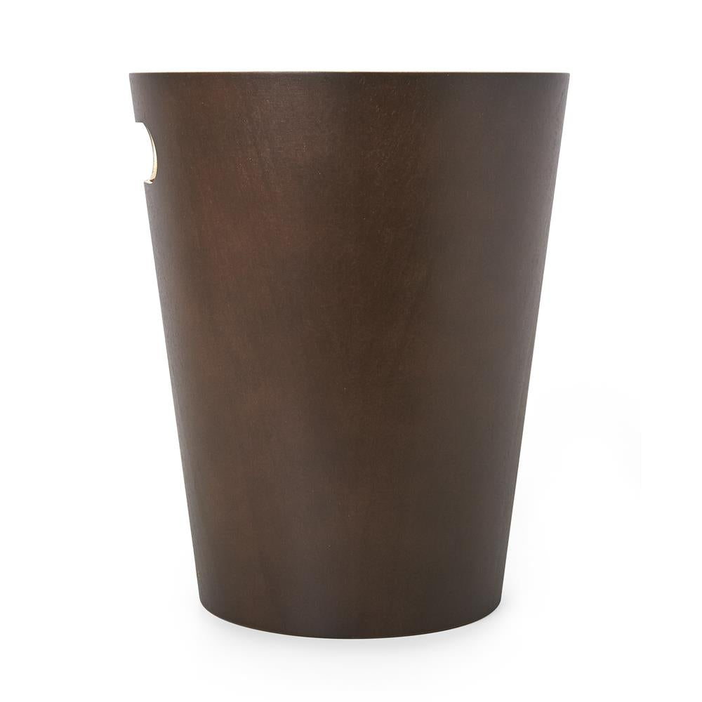 Umbra Woodrow Abfalleimer, Espresso/Holz, 7,5 Liter, Zweifarbiger Papierkorb