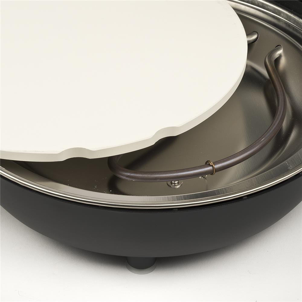 G3Ferrari Pizzaofen Pizza Pummarola schwarz Pizzamaker bis zu 420 °C 1200W 2 feuerfeste Steinplatten