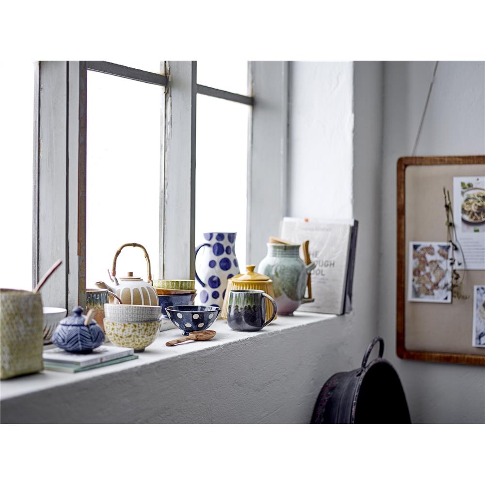 Bloomingville Camellia Schale blau/weiß 370ml Porzellan Müslischale Suppenschüssel dänisches Design