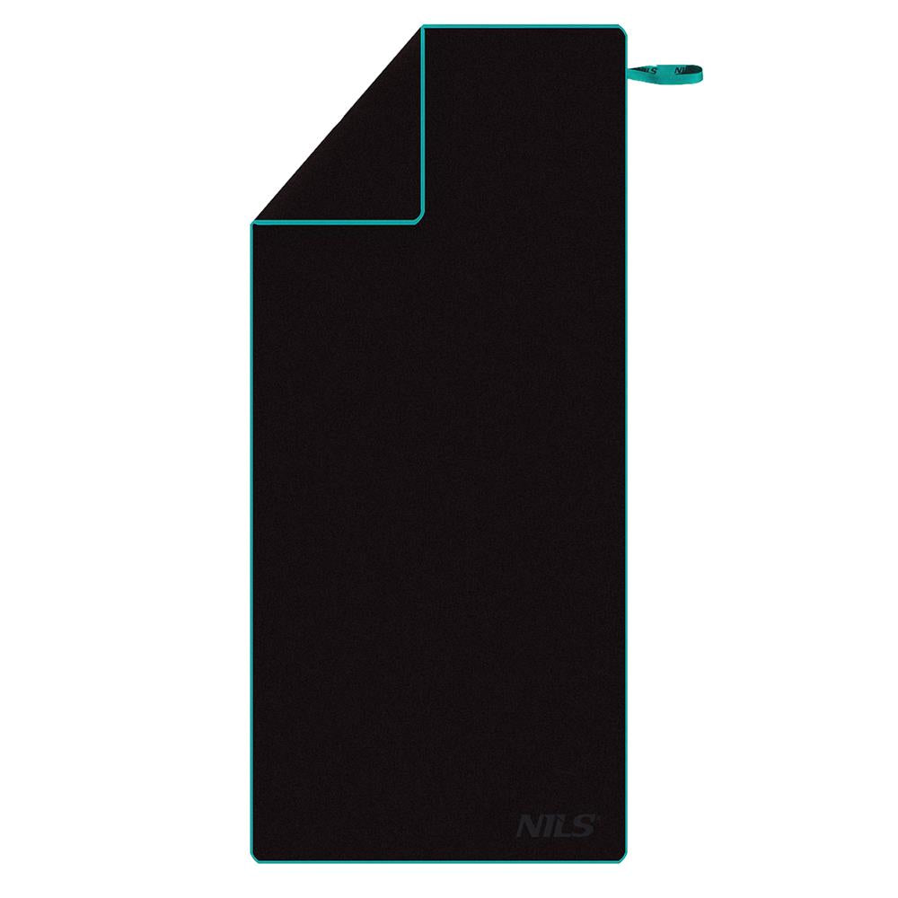 NILS Mikrofaserhandtuch 200x90 cm in Schwarz - schnelltrocknendes Handtuch für Camping, Strand & Sport