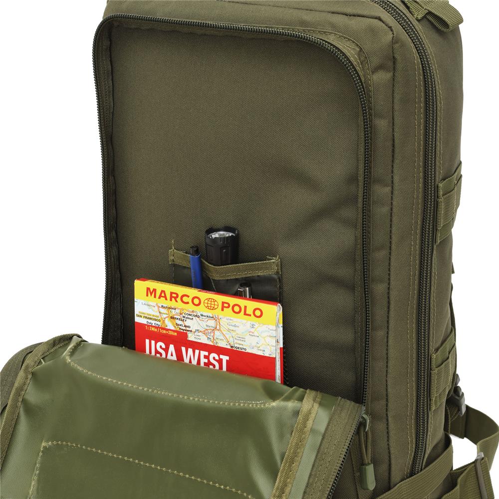 NILS CAMP Militärrucksack Ranger 45L Grün - Outdoor Trekking Rucksack Camping Survival