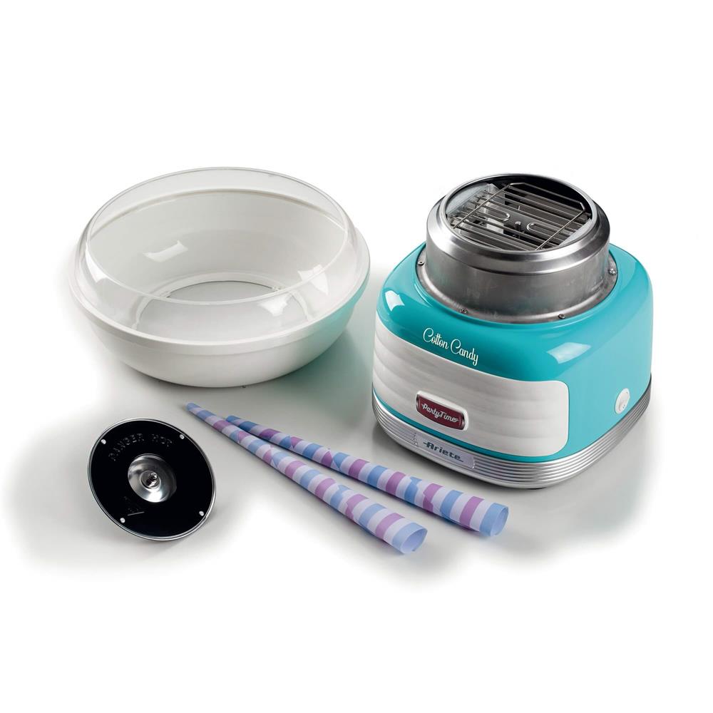 Ariete Party Time Zuckerwattemaschine, Blau, Candy Maker, Retro-Design, 50er Jahre-Stil