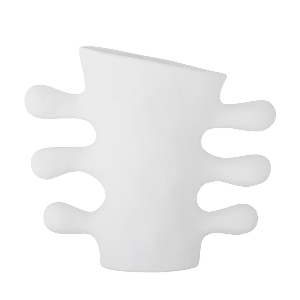 Bloomingville Pernilla Vase, Weiá, Steingut L29,5xH26xW12,5 cm