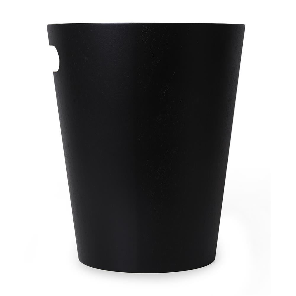 Umbra Woodrow Abfalleimer, Schwarz/Holz, 7,5 Liter, Zweifarbiger Papierkorb