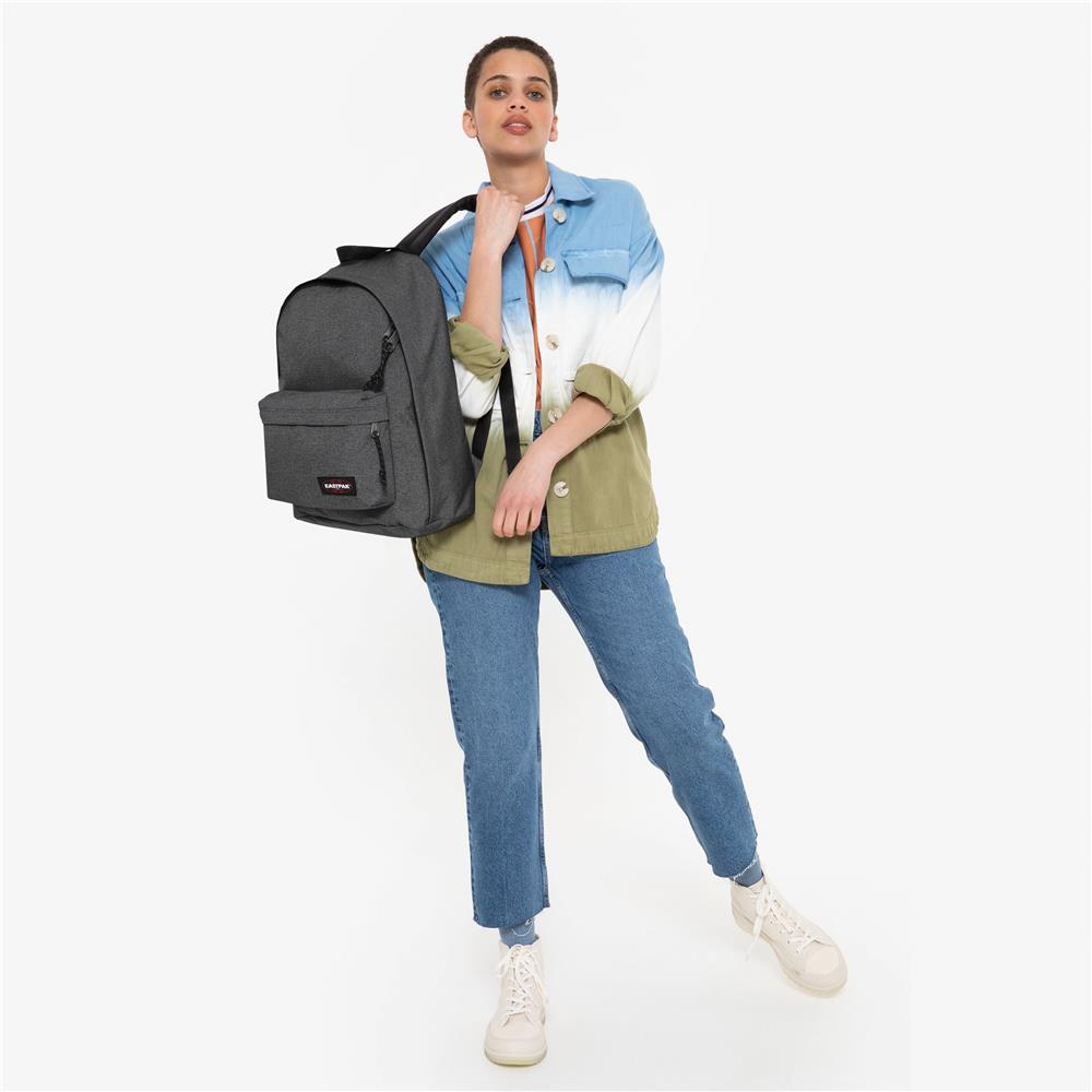 Eastpak OUT OF OFFICE, Rucksack, Black Denim (grau), 27L, mit Laptopfach