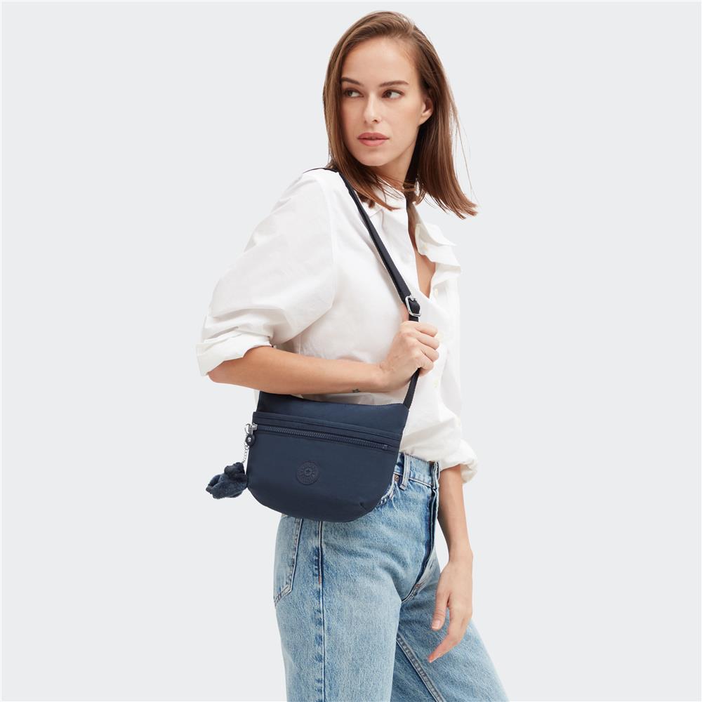 Kipling ARTO S, Kleine Umhängetasche, Blue Bleu 2 (blau), Schultertasche mit Reißverschluss