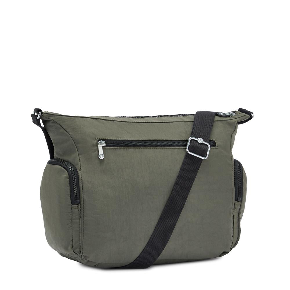 Kipling GABBIE Mittelgroße crossbody Tasche mit verstellbarem Schulterriemen Green Moss