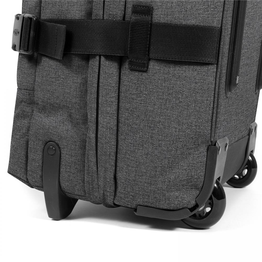 Eastpak TRANVERZ L, Großer Reisetrolley, Black Denim (grau), 121L, Rollkoffer mit 2 Rädern und TSA-Schloss