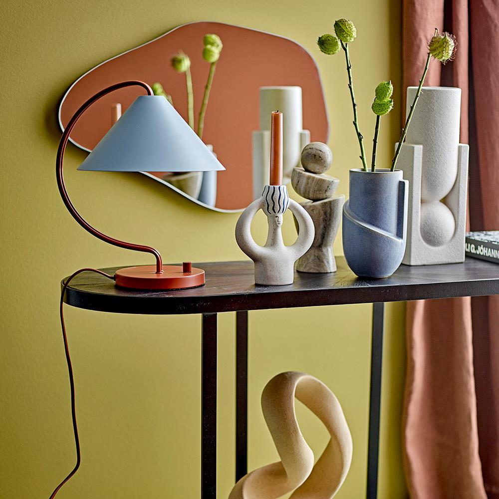 Bloomingville Aimie Wandspiegel, Silber, Glas, 40x60 cm, organisch, rahmenloser Look