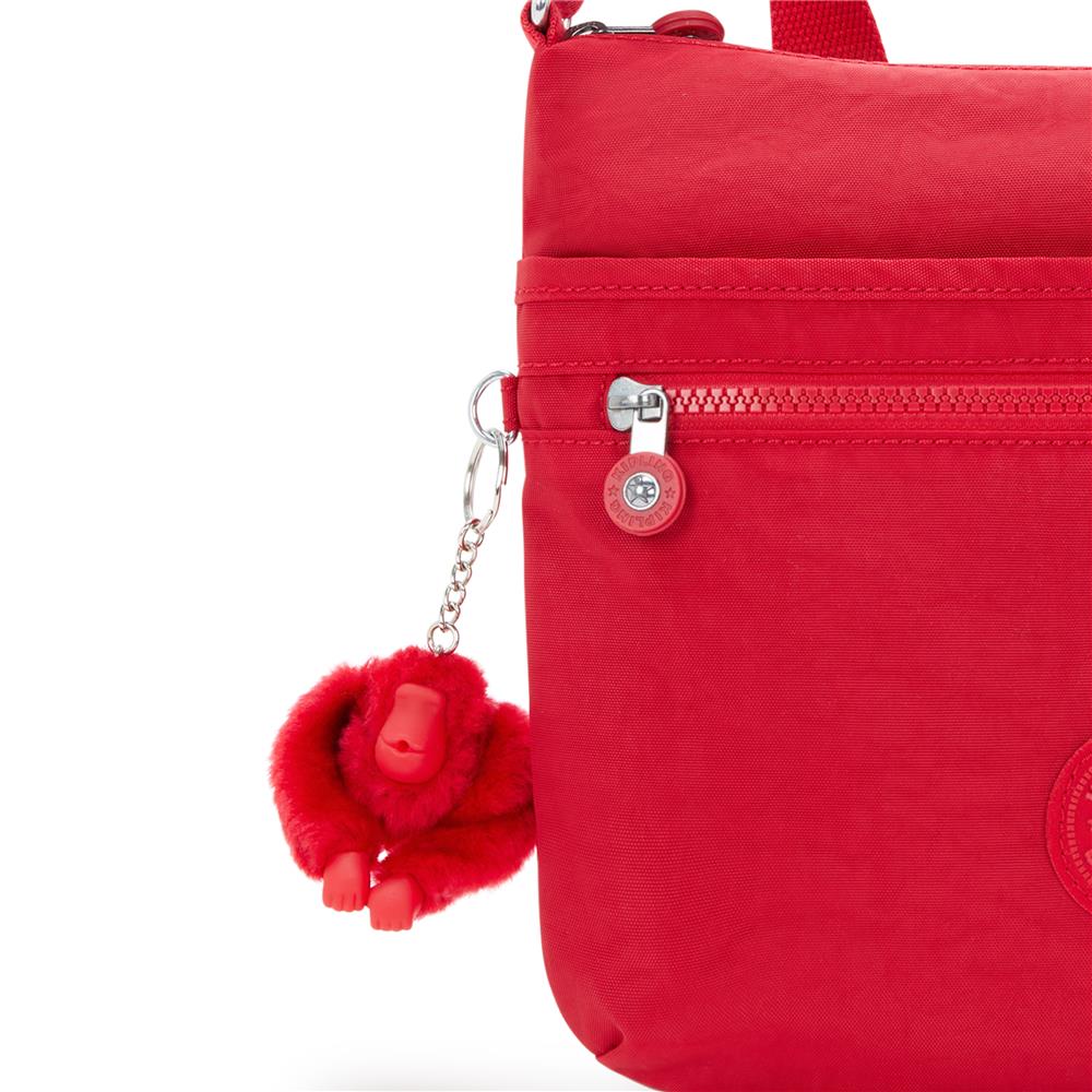 Kipling ARTO M, Mittelgroße Umhängetasche, Red Rouge (rot), Schultertasche mit Reißverschluss